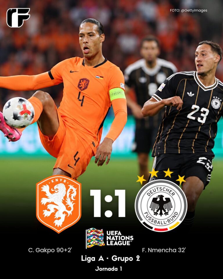 Holanda y Alemania empatan en Ámsterdam